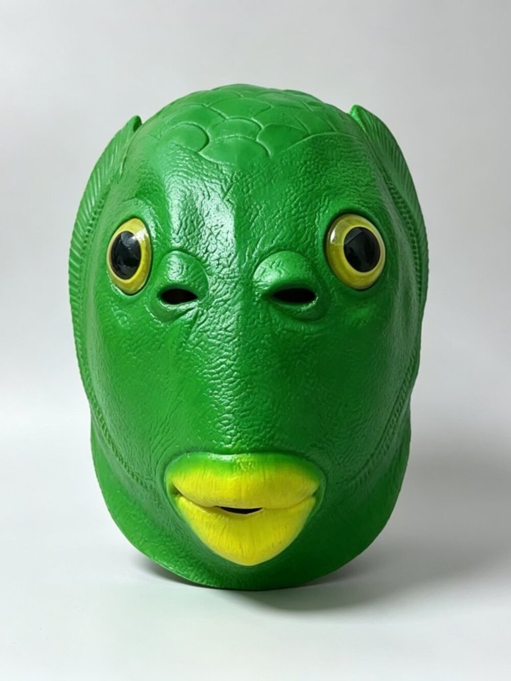 Green Fish Head Mask Unisex Adult Funny Prank Mask Halloween Cosplay Party